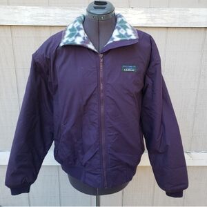 80 90's Vintage L.L.Bean LL Bean Warm Up Bomber Jacket Fleece Coat Large Petite